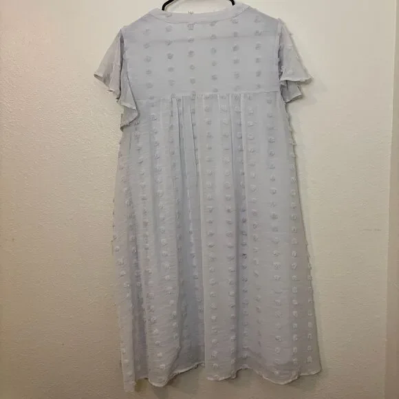 Jodifl Short Light Blue Gray Dress Pockets Plus Sz 2X - Picture 4 of 8